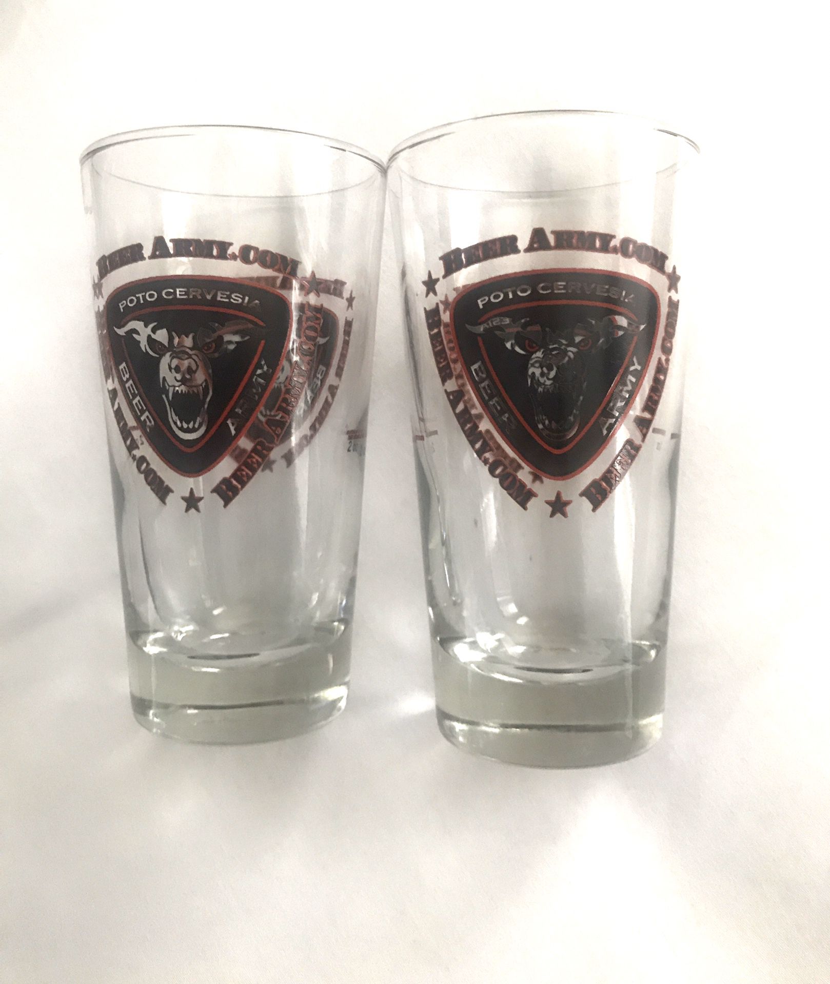 (Two) Beer Army. Big shoot glass/ Beer tasting glass