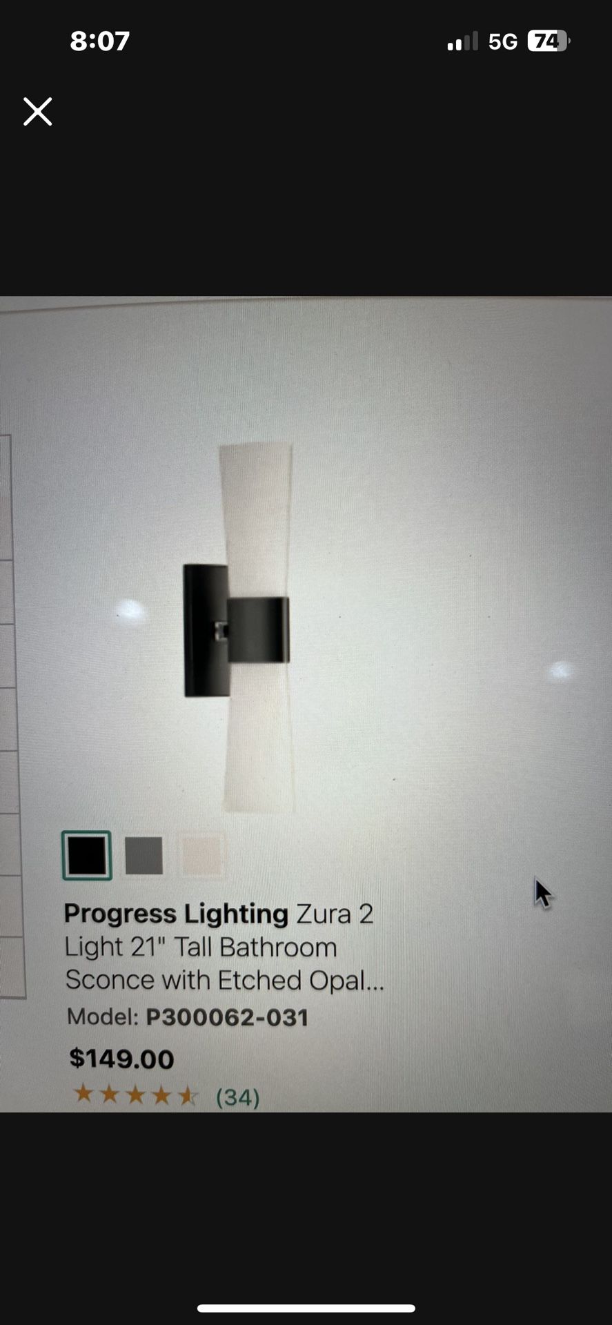 Lighting Bathroom Vanity(2 Qty)