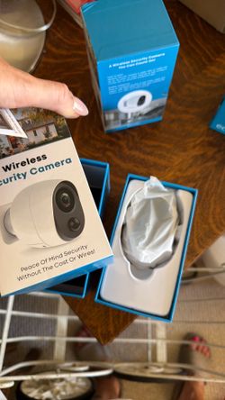 Three wireless security camera cameras