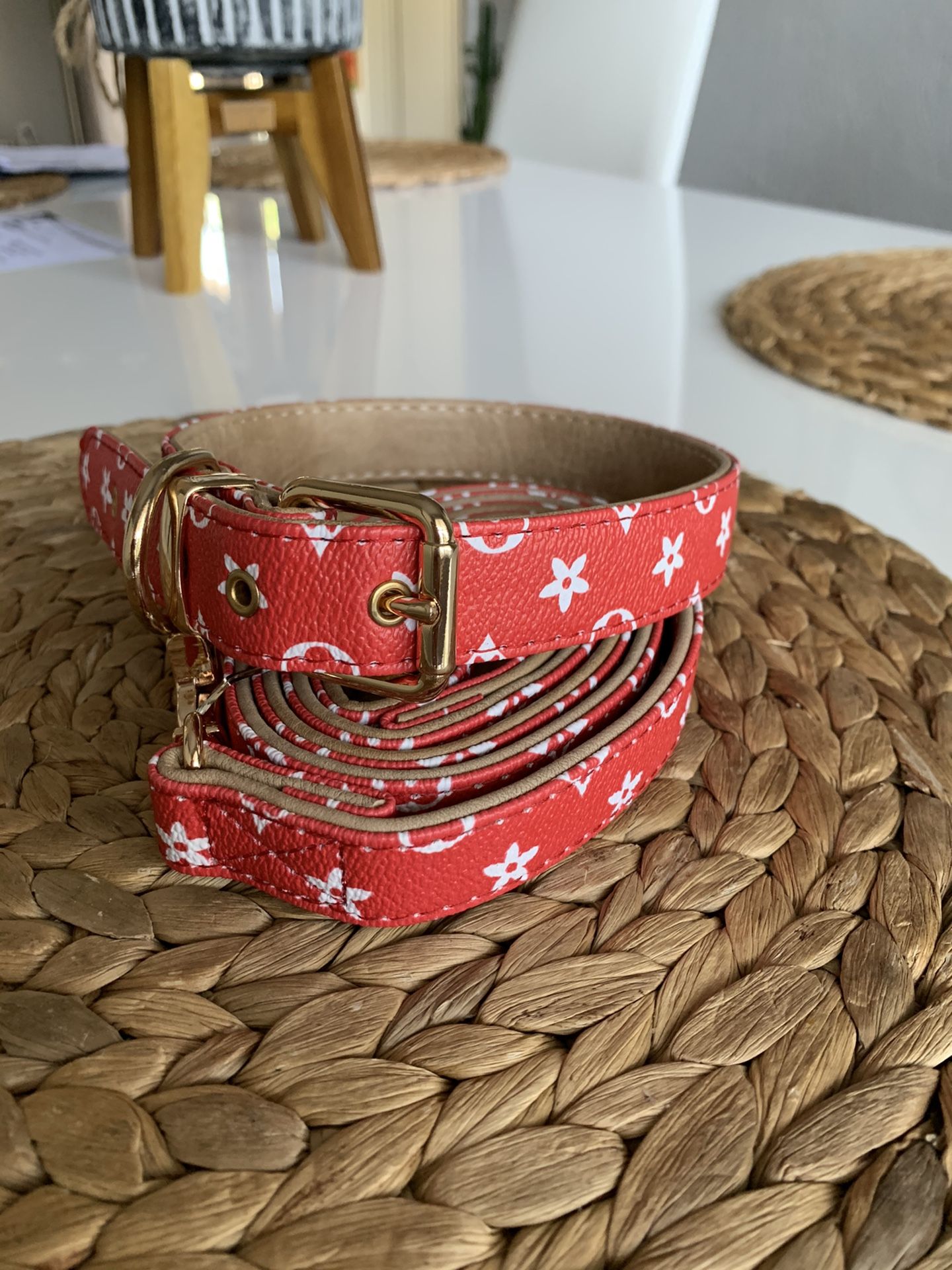 Luxury Dog Collar And Leasg Set Extra Large