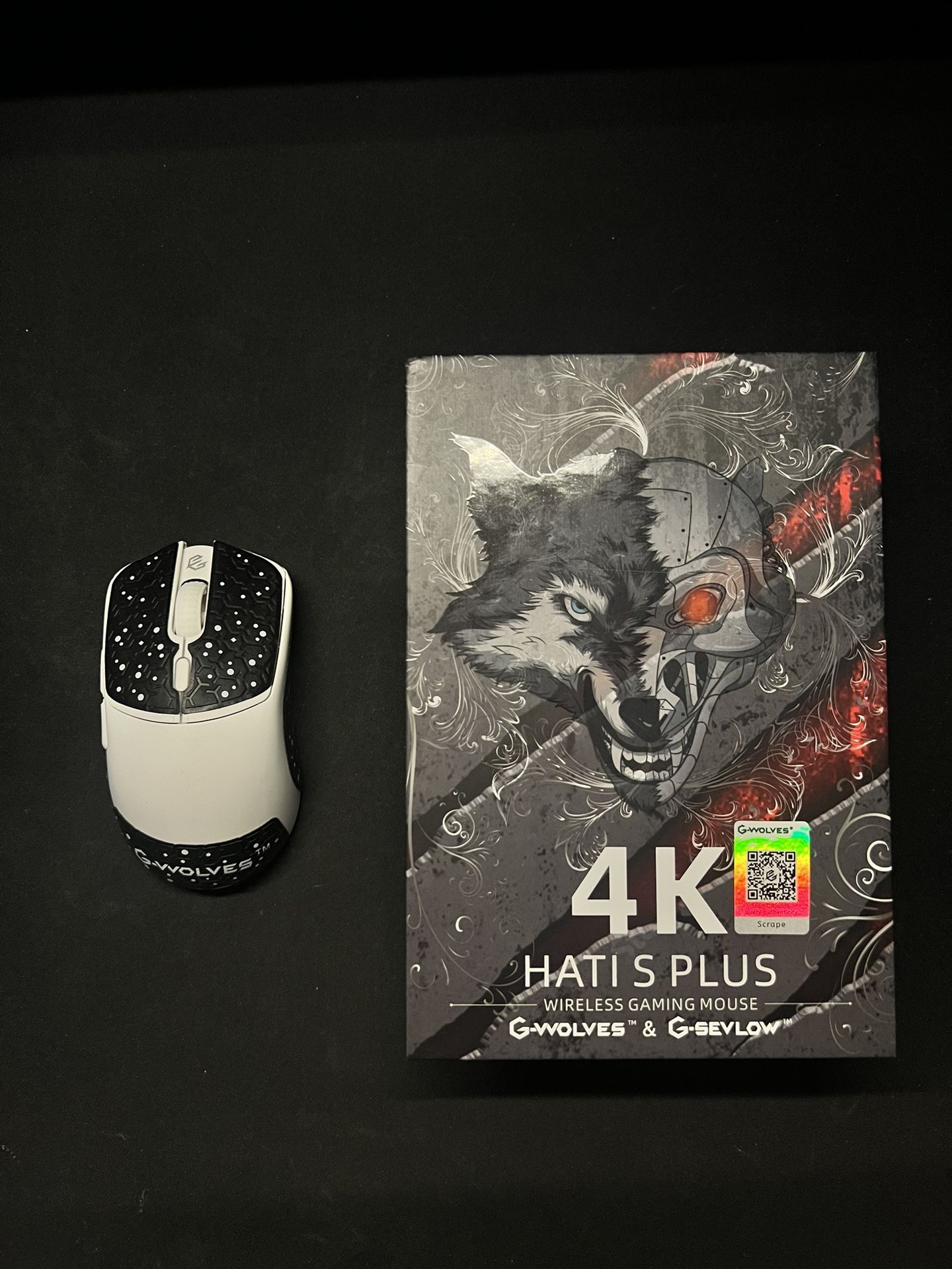 HTS Plus 4K Wireless Gaming Mouse - White + HTS Plus 4K Receiver
