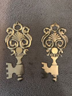 Two brass keys