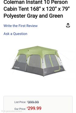 Coleman Instant 10 Person Cabin Tent