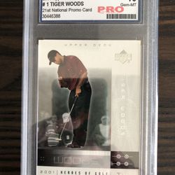Tiger Woods - 2001 Upper Deck RC Promo - Graded 10!