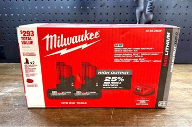 Milwaukee M12 HO 5.0 batteries & charger