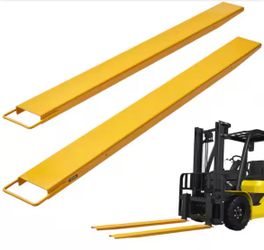 Pallet Fork Extensions 72 in. L x 5.5 in. W Heavy-Duty Carbon Steel Fork Extensions for Forklifts (1-Pair, Yellow)