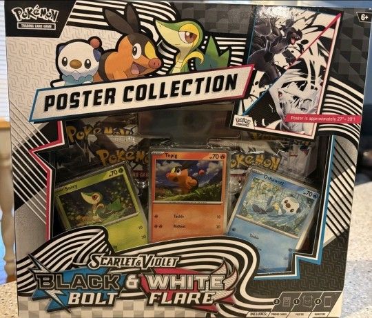 POKEMON Black Bolt/White Flare Poster Collection SEALED