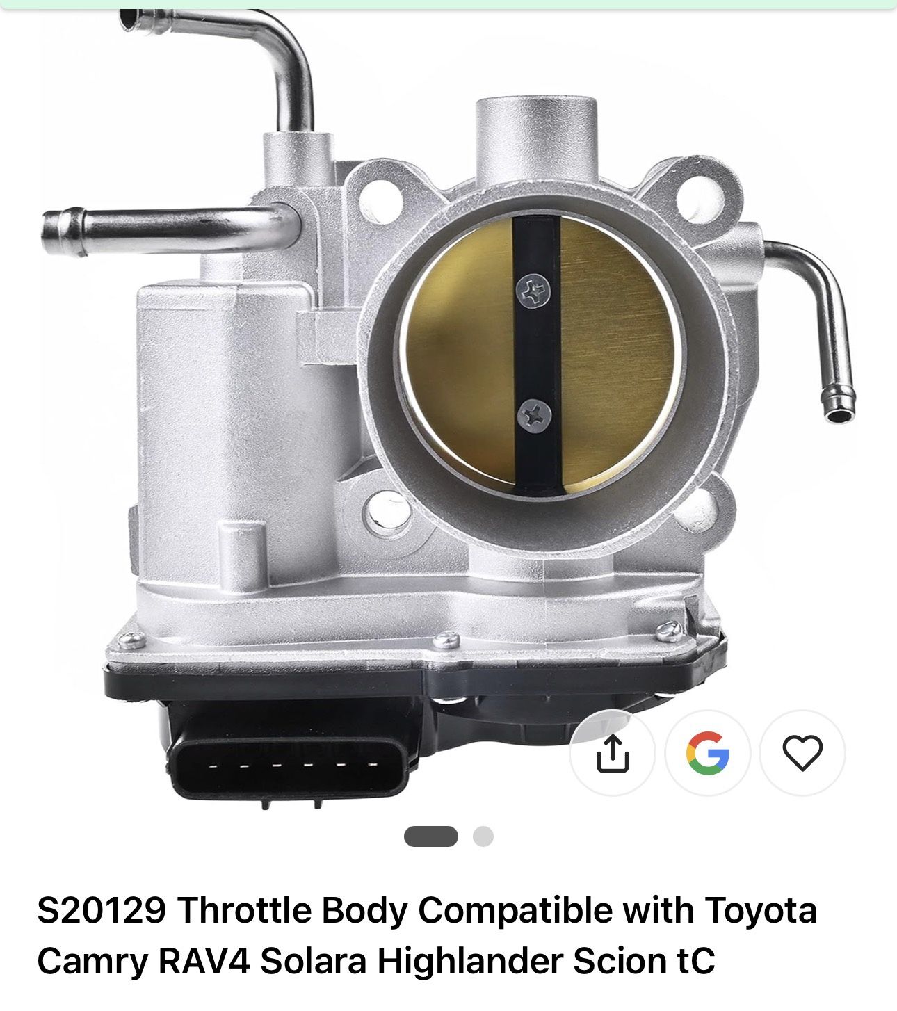 Throttle Body for with Toyota Camry RAV4 Solara Highlander Scion tC