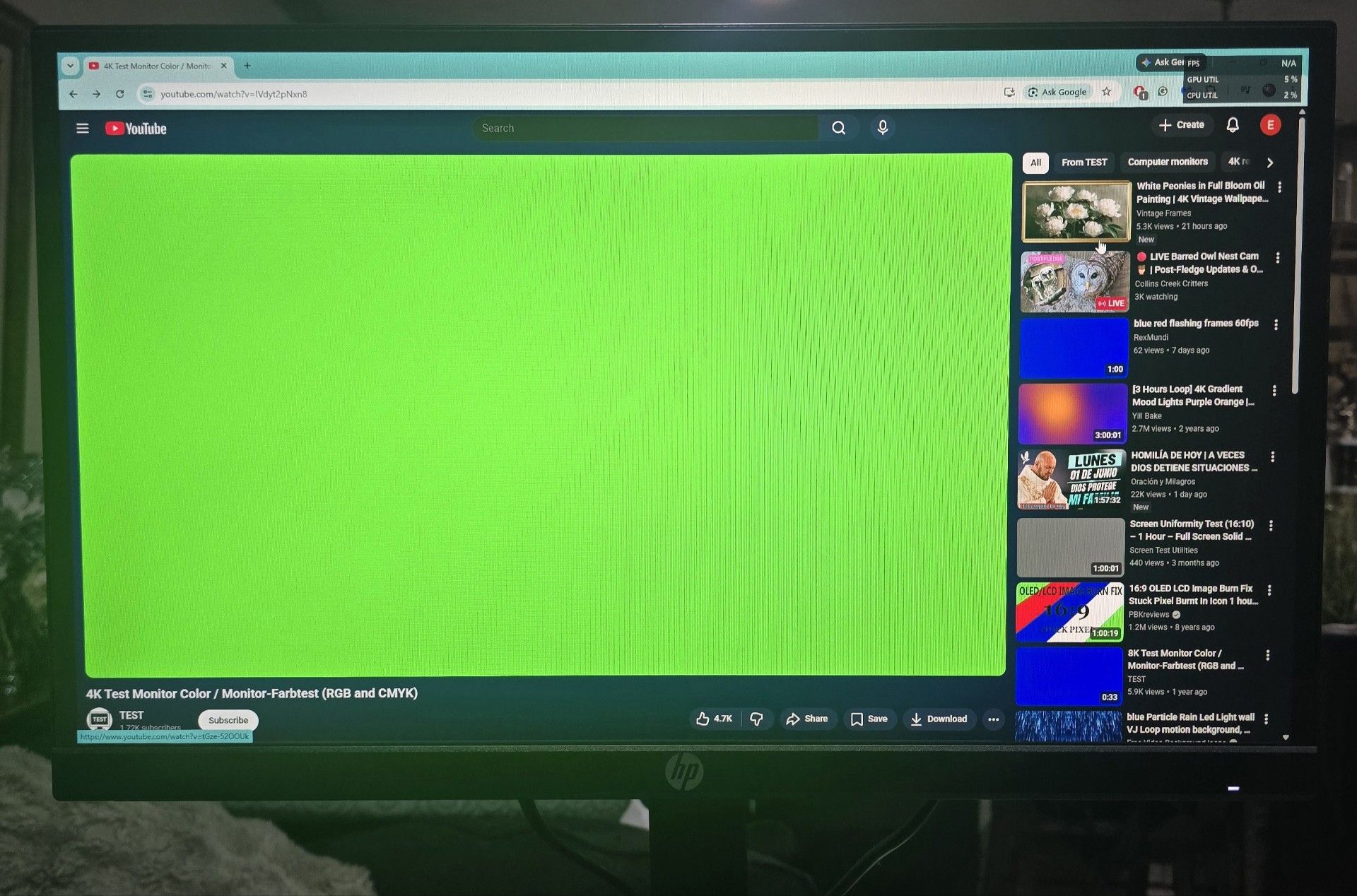 HP 21.5" 1080p 60HZ Monitor
