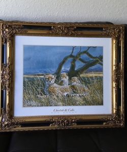 Gold Frame with Cheetah Photo