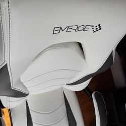 Emerge Vortex Gaming/Office Chair – White & Gray | Excellent Condition