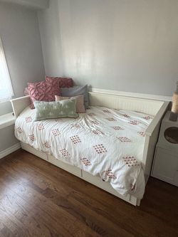 Bed frame and mattress, everything is included if you want except the pillows!