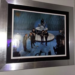 Framed Beatles Photo Ed Sullivan Show