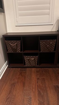 6 cube wooden storage organizer bookcase
