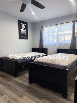 Twin bed and mattress