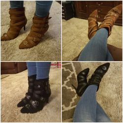 Brand New Black and tan bootie boots