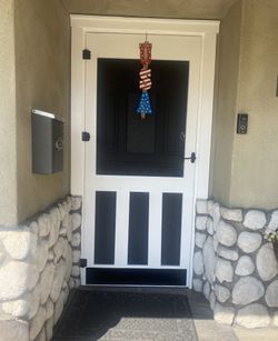 Custom made wooden screen doors
