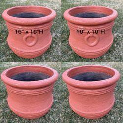 Pair Of Terracotta Planters