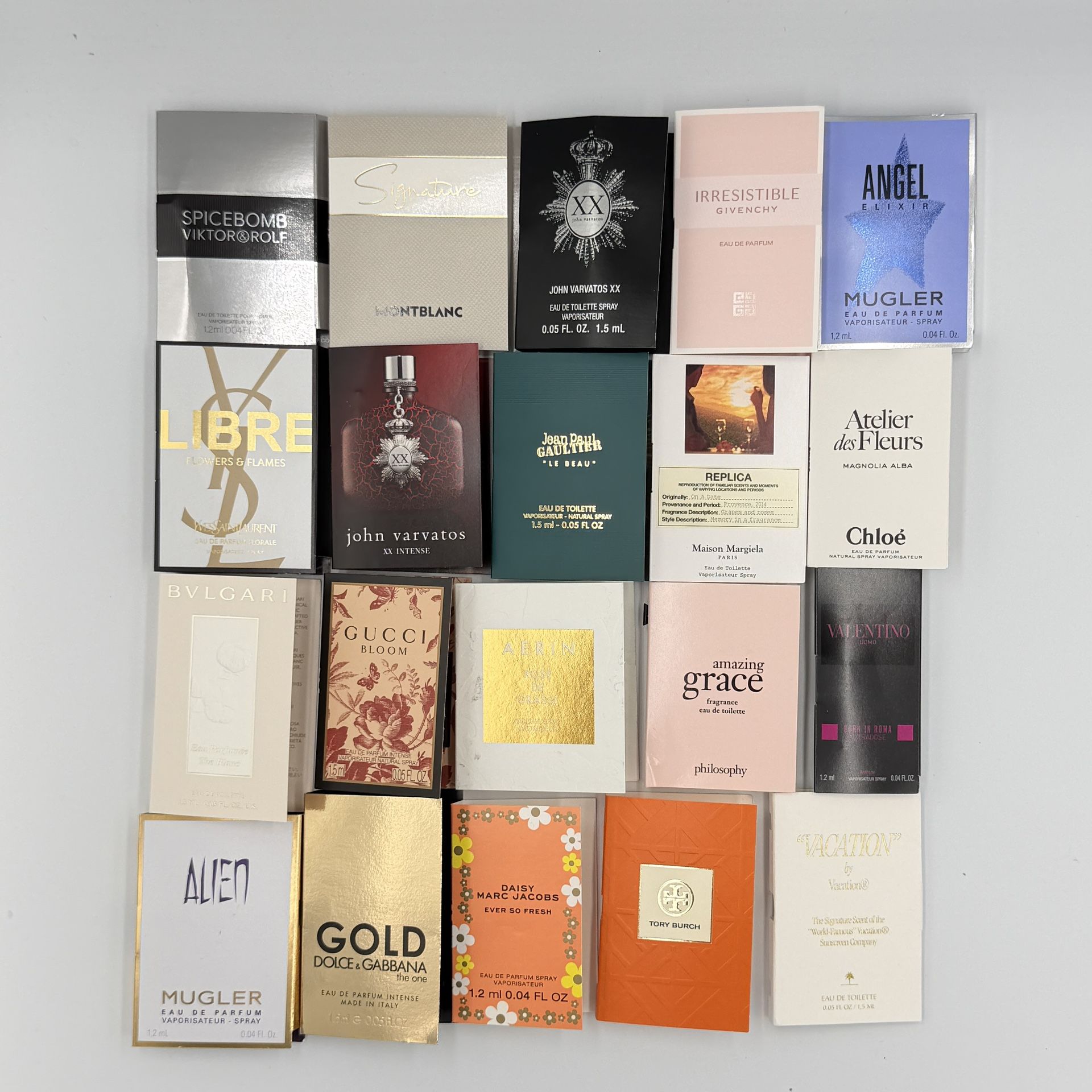 20PC DESIGNER FRAGRANCE SAMPLE LOT SPRAY LUXURY PERFUMES MIXED