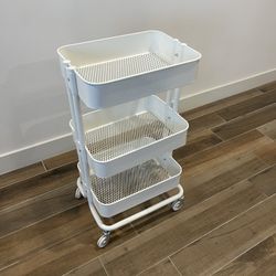 IKEA Rolling Cart (White)- 31 Inches Tall And 17 & 1/2 Inches Wide