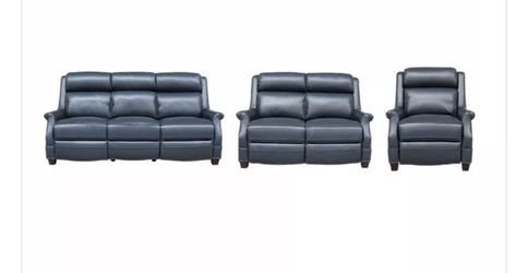 BarcaLounger Warrendale Shoreham Blue Power 3pc Living room Set