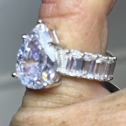 Size 6 AAA CZ Sterling Silver .925