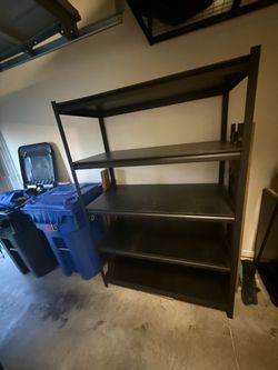 Adjustable 5 shelf garage shelf