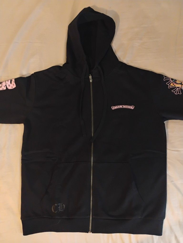 Chrome Hearts Deadly Doll Zip Up Black Hoodie Size Medium