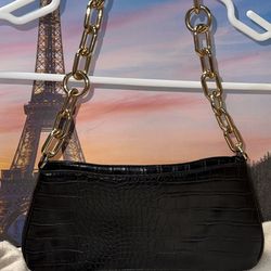 Leather Purse With Chain Strap