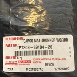 4Runner Cargo Mat 2010-2024 