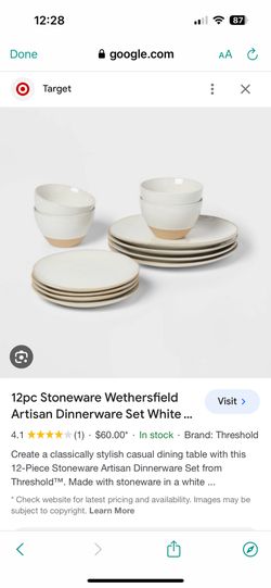 Threshold 12pc Dinnerware Set