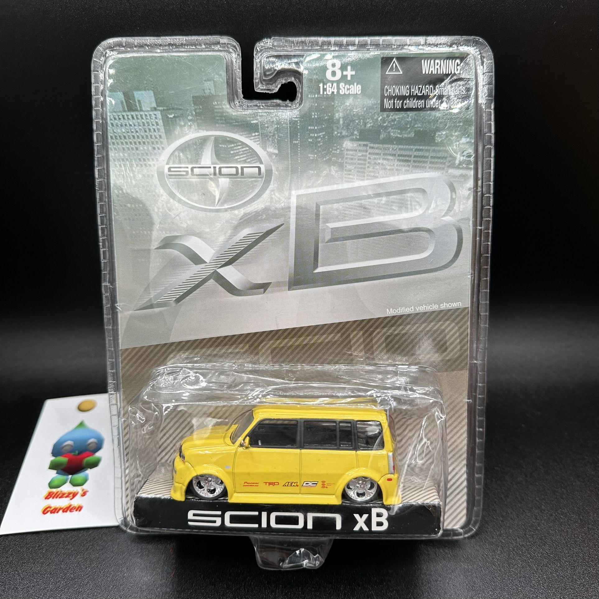 YELLOW SCION XB RELEASE SERIES 2.0 DIECAST FROM 2005 JADA 1:64 SCALE