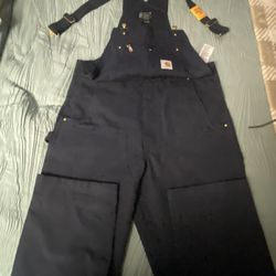  Carhartt Relaxed Fit Duck Bib Overalls.  R01-M 