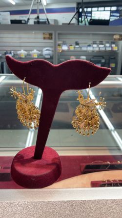 10k peacock earrings 12.8g