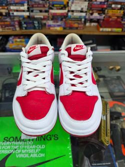 Nike Dunk Low Shoes Boys Size 5.5Y Red White CW1590-600