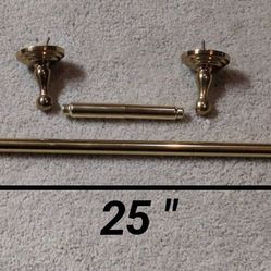 Brass Towel Rack with Matching TP Roll Holder