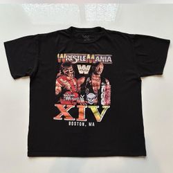 WRESTLEMANIA XIV T-SHIRT SHAWN MICHAELS VS STONE COLD STEVE AUSTIN 