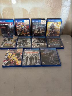 PS4 Games Lot of 10