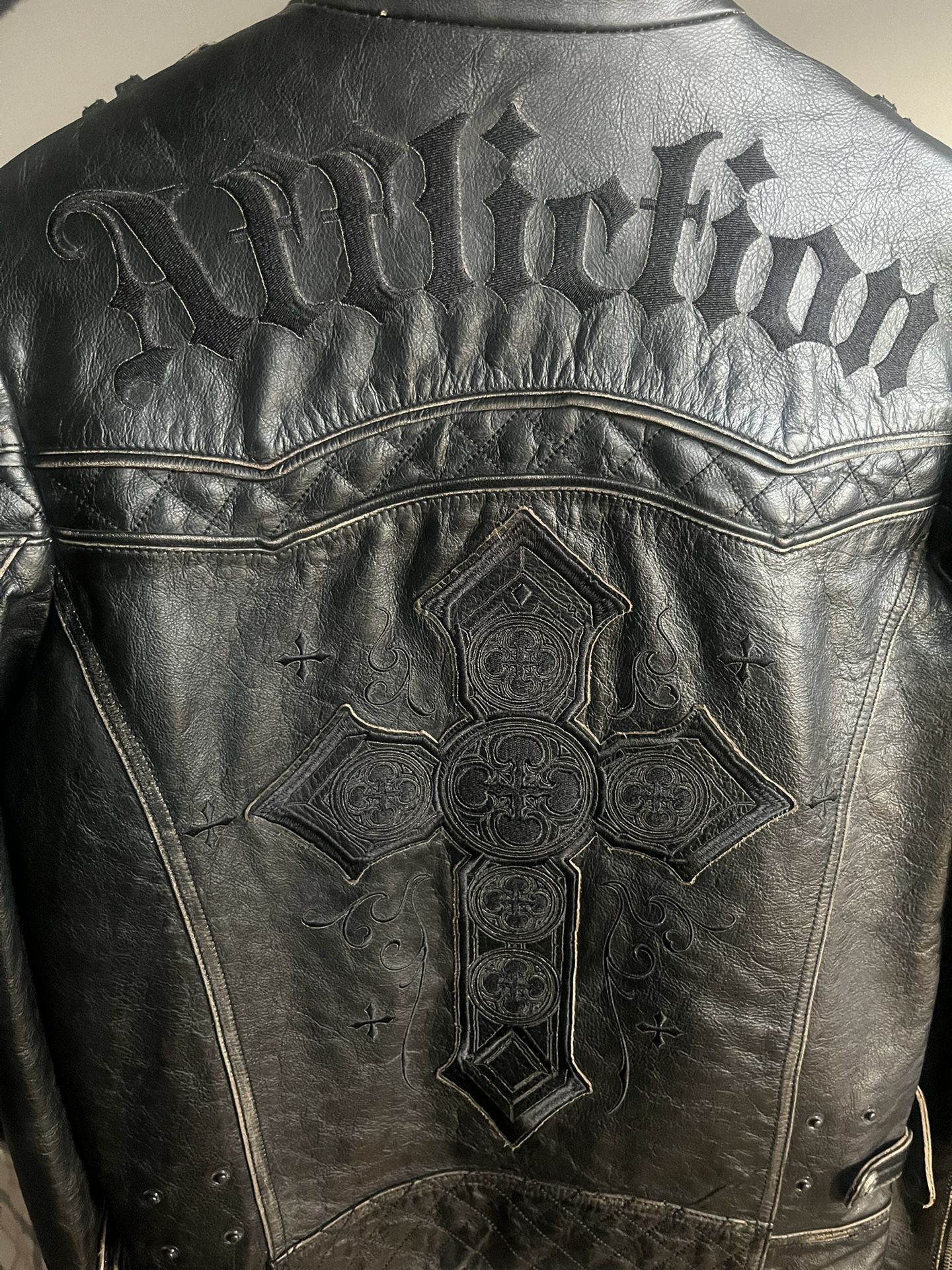 Affliction Leather Jacket Size Small