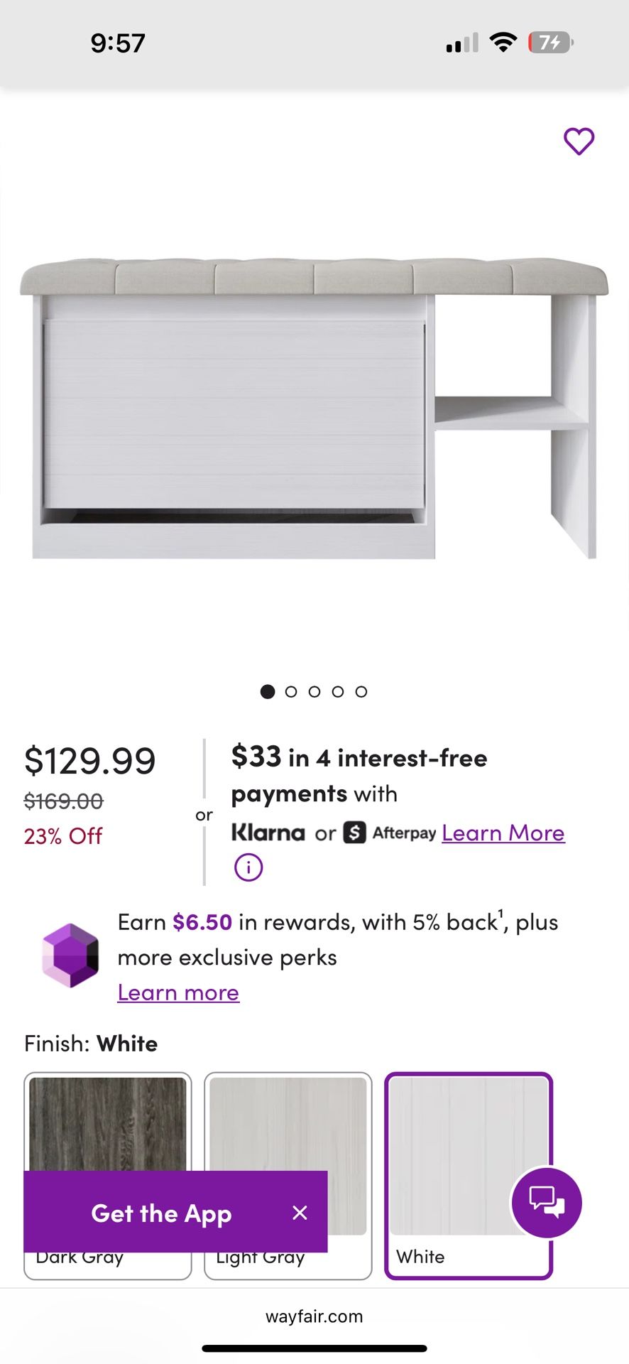 Brand New Shoe Storage Bench!!