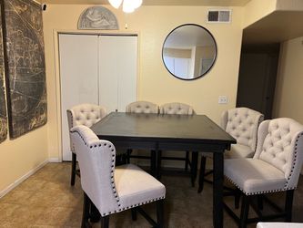 6 chair and high table