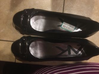 Size 8m black Anne Kleine sport low wedge dress