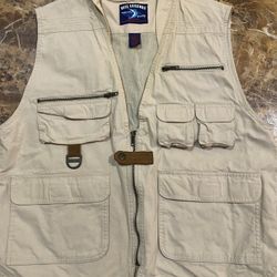 New Reel Legends Khaki Fishing Vest Size , Size Large 