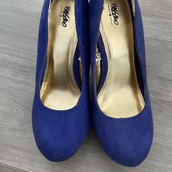 Mossimo Blue Wedge Heels, Size 6