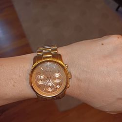 Gold Michael Kors Woman's Watch 