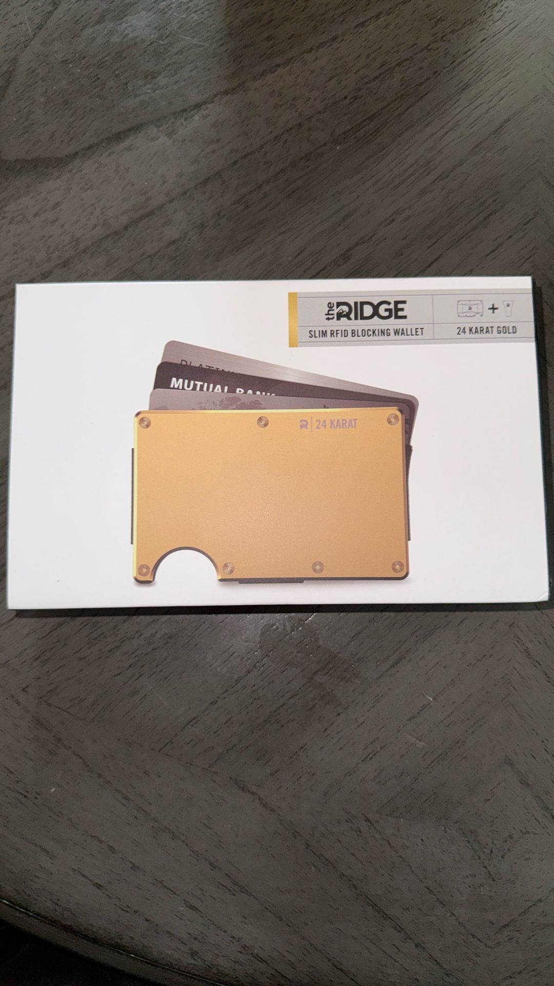 Ridge Wallet 24 Karat Gold