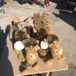 Assorted Vintage Plush Camel Collection- Compare @ $150+