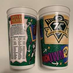 GREEN BAY PACKERS 32oz Drink Cup Celebrating 75 Years In NFL-McDonald’s Promotion 