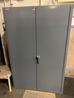 Large Gray Steel Storage Cabinet