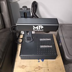 Monport 60w mopa upgraded fiber laser integrated with auto focus